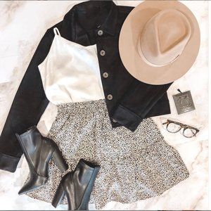Black and White Spotted Skirt